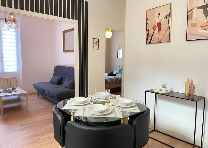 Proche Gare- Appart Le Cocon -4 Pers- Chambre Separee